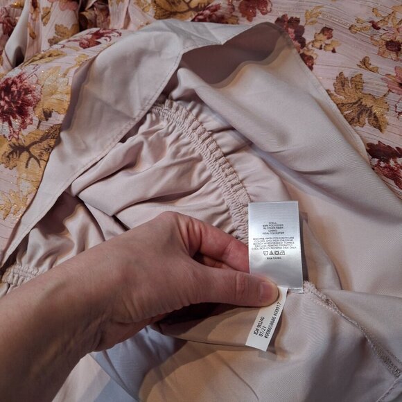 Express Floral Faux Wrap Blouse Sz XL Balloon Sleeve Whimsigoth Cottagecore - Picture 11 of 16